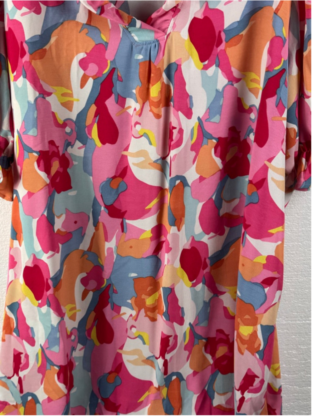 NWT Michelle McDowell Floral Julie Dress River Iris Colorway Bell Sleeve Sz XXL - Picture 4 of 10
